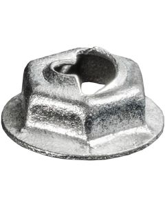 AVCAP2897 image(0) - AUVECO AP2897 Hex Washer Thread Cutting Nut, 1/4 in Stud x 1/4 in Across Flats, Zinc