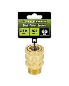 LEGPW3481 image(0) - Flexzilla Pressure Washer Quick-Connect Coupler, 1/4" Body x 1/4" BSP Female, Brass