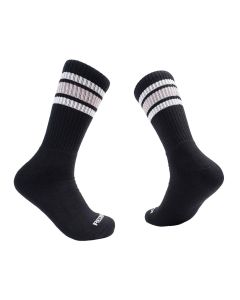 RDB0026 image(0) - Redback Mens Black Crew White Tan Stripe