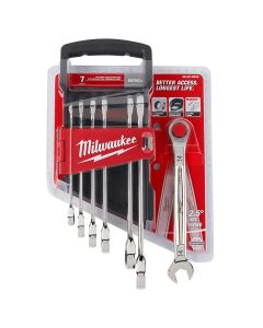 MLW48-22-9506 image(1) - Milwaukee Tool 7pc Ratcheting Combination Wrench Set - Metric