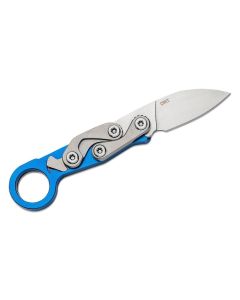 CRK4050 image(1) - CRKT (Columbia River Knife) Provoke EDC D2 Satin Plain Blade Folding Knife with Kinematic Aluminum Handle - Blue