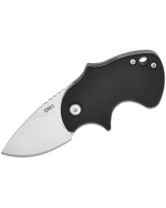 CRK7930 image(0) - CRKT (Columbia River Knife) Orca D2 Satin Plain Blade Assisted Folding Knife with Liner Lock Glass-Reinforced Nylon Handle - Black