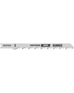 DWTDW3703H image(0) - DEWALT 4-Inch 6 Tpi Fast Clean Hcs U-Shank Cut Woodcutting Jig Saw Blade (5-Pack)
