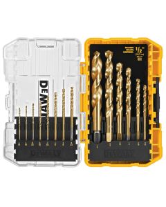 DWTDW1341 image(1) - DEWALT 14-Piece Titanium Nitride Coated Speed Tip Drill Bit Set