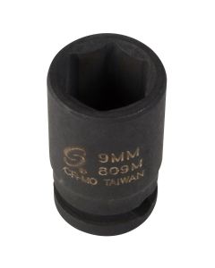 SUN809M image(0) - SUNEX SOC 9MM 1/4D IMP 6PT BLK
