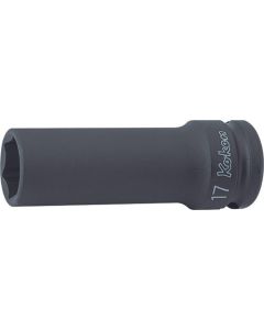 KKN14301M-21 image(0) - Ko-ken USA 14301M-21 1/2 Sq. Dr. Socket 21mm 6 point Length 80mm Thin walled
