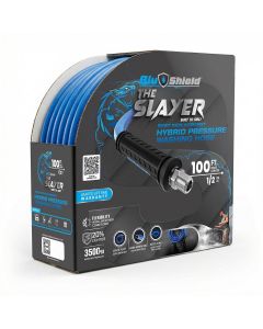 BLBPWHY12100 image(0) - BluBird Blu Shield The Slayer Hybrid Pressure Washing Hose 1/2" X 100'-Blue