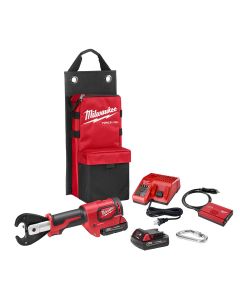 MLW2678-22 image(1) - Milwaukee Tool M18 FORCE LOGIC 6T Utility Crimper Kit with D3 Grooves "Snub Nose"