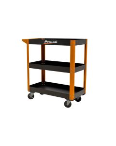 HOMOB06030031 image(0) - Homak Manufacturing 30 Inch 3 Tier Service Cart -Orange/Black