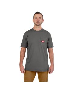 MLW605G-L image(1) - Milwaukee Tool GRIDIRON Pocket T-Shirt - Short Sleeve Gray L