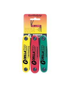 BND12533 image(1) - Bondhus Corp. 3PC Gorilla Grip Hex [SAE/MET] & Torx Fold-out L-Wrench Dis