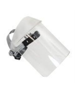 OBR128R image(0) - Oberon Face Shield with Ratcheting Headgear - Scratch Resistant Polycarbonate - Window: Clear