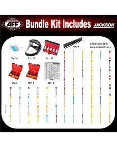 INTTIRETORQUEBUNDLE-1 image(0) - American Forge & Foundry Torque Stick and PPE Bundle for Heavy-Duty Wheel Service - Includes Jackson Safety Gear, Socket Sets, and Storage Rack