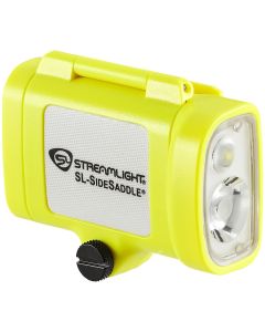 Streamlight SL-SideSaddle Hard Hat and Helmet Light - Includes Hard Hat and Helmet mount kit (baseplate, slot strap, universal Y-strap) and (3) AAA batteries - Yellow