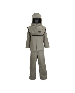OBERON Suit Kit - Arc Flash - 40 Cal CAT  - Comes with Hood, Coat and Bib Coveralls - Color: Khaki - Size: 2XL
