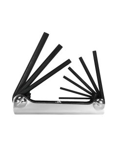 EKL20912 image(1) - Eklind Tool Company HEX KEY SET 9 PC FOLDING SAE .050-3/16IN.