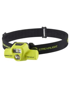 Streamlight USB HAZ-LO Headlamp - 120V AC Cord - Includes Rubber Hard Hat Strap, Elastic Head Strap, 3M Dual Lock - Box - Yellow