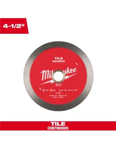 Milwaukee Tool 4 1/2 inch Continuous Tile Diamond Blade