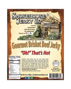 Tender Heifer Snack Co. Oh Thats Hot Gourmet Beef Brisket Jerky - 7 Ounce