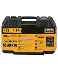 DWTDWMT19259 image(0) - DeWalt DEWALT 69PC 1/4 SAE/MM SOCKET SET