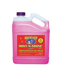 WZP01217 image(0) - Wizards Products MIST-N-SHINE 01217 High-Gloss Professional Car Detailer and Surface Cleaner, 1 gal Can, Pink