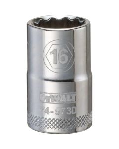 DEWALT 001Pc 12Dr Socket-12Pt-16