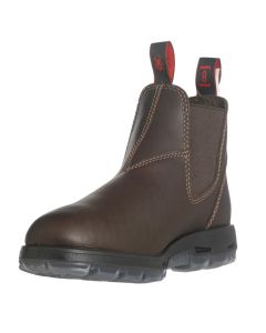 RDBUNPU10 image(0) - Redback Puma Brn Water Resis Leather Slip-On Boot, 10