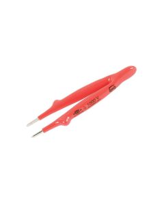 WIH75210 image(1) - Wiha Tools Insul. Tweezers Serrated, Straight Blunt 130mm Oal (5")