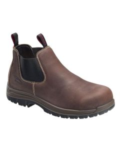 Avenger Foreman Romeo Series - Men's Mid Top Slip-On Boots - Composite Toe - IC|EH|SR|PR - Brown/Black - Size: 11.5M