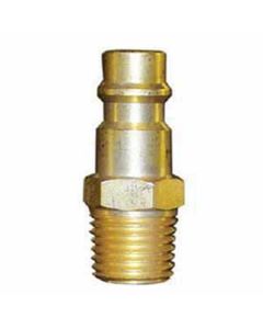 RTCHFMP-1 image(0) - Reading Technologies  HFMP-1 High Flow Quick Disconnect Plug, 1/4 in, Male, Brass