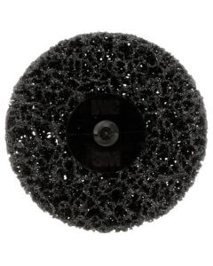MMM89498 image(0) - 3M Scotch-Brite Roloc 89498 CR-DH Coating Removal Disc, 3 in Dia, Extra Coarse Grade, TR Attachment, Black