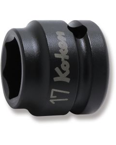KKN14401MS-17 image(0) - Ko-ken USA 14401MS-17 1/2 Sq. Dr. Socket 17mm 6 point Length 26mm Thin walled