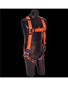 SRW802100 image(0) - FALL SAFE Safety Harness - A-SERIES - Vest-Style Positioning - Back / Side, Pass Through, Tongue Buckle - Size: Small