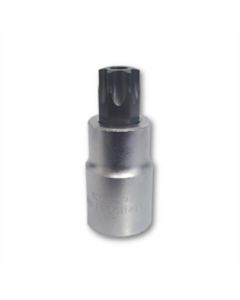 VIMPFS8TR60 image(0) - VIM Tools TR60 Tamper Proof TORX Gun Metal Gray Bit, Satin Chrome 1/2 Inch Square Drive Bit Holder