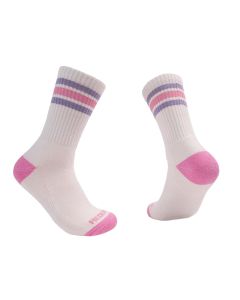 Redback Everyday Womens Crew White Stripe Lilac Pink