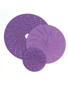 MMM31377 image(0) - 3M Cubitron II 31377 737U Series Multi-Hole Clean Sanding Abrasive Disc, 8 in Dia, 180+ Grit, Hook and Loop, Purple