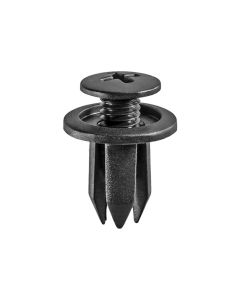 AVC14697 image(0) - AUVECO 14697 Push-Type Screw-Type with Open End Type 1 Retainer, 14 mm Dia Head x 11 mm L Stem x 7 mm Hole, Nylon