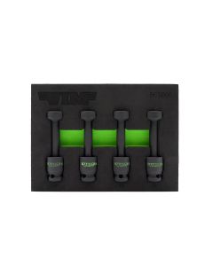 VIM Tools 4 PC. 1/2'' DR. IMPACT BALL UJ CLOSE-QUARTER SOCKET SET