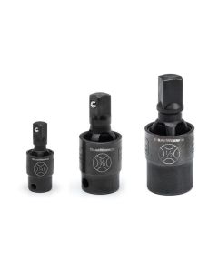 GearWrench 3 Piece 1/4 Inch, 3/8 Inch & 1/2 Inch Drive X-Core Pinless Impact Universal Joint Set