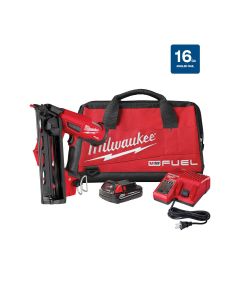 MLW2841-21CT image(1) - Milwaukee Tool M18 FUEL 16 Gauge Angled Finish Nailer Kit