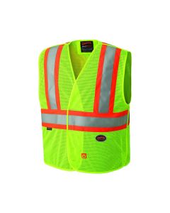 Pioneer Flame Resistant Hi-Viz Vest  - Color:  Hi-Viz Yellow/Green  - Size: 4/5XL