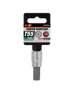 WLMW38955 image(1) - Wilmar Corp. / Performance Tool 3/8" Drive T55 TR Star Bit Socket