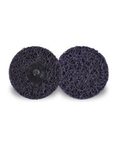 3M Scotch-Brite Roloc 89496 XO-DR Clean and Strip Disc, 3 in Dia, Extra Coarse Grade, TR Attachment, Purple