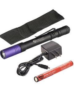 STL66148 image(0) - Streamlight Stylus Pro USB UV - 120V AC - Includes Nylon Holster - Black