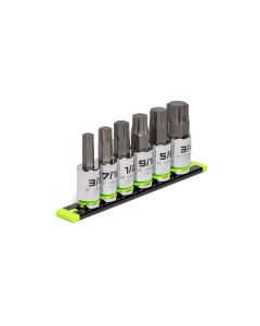 GETHCS6S image(0) - Grip Edge Tools 6-PC 1/2" Drive SAE RPT Hex bit socket set