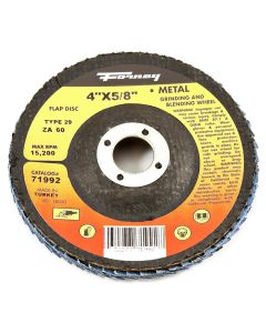 Forney Industries Flap Disc, Type 29, 4 in x 5/8 in, ZA60