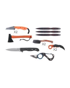 CRKT (Columbia River Knife) Multi-Knife Fixed and Folding Blades Prepper Value Pack - 10 Knives