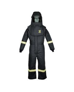 OBRTCG4A-S image(0) - OBERON Suit Kit - Arc Flash - 40 Cal TCG - Comes with Hood and Coveralls - Color: Black - Size: Small