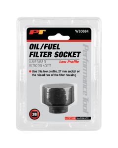 WLMW80684 image(1) - Wilmar Corp. / Performance Tool 27mm Low Profile Oil/Fuel Filter Socket