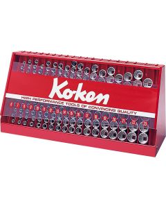 KKNS3240M-05 image(0) - Ko-ken USA S3240M-05 3/8 Square Drive 177 Piece 12-Point Socket Set 6-23mm in Display Stand